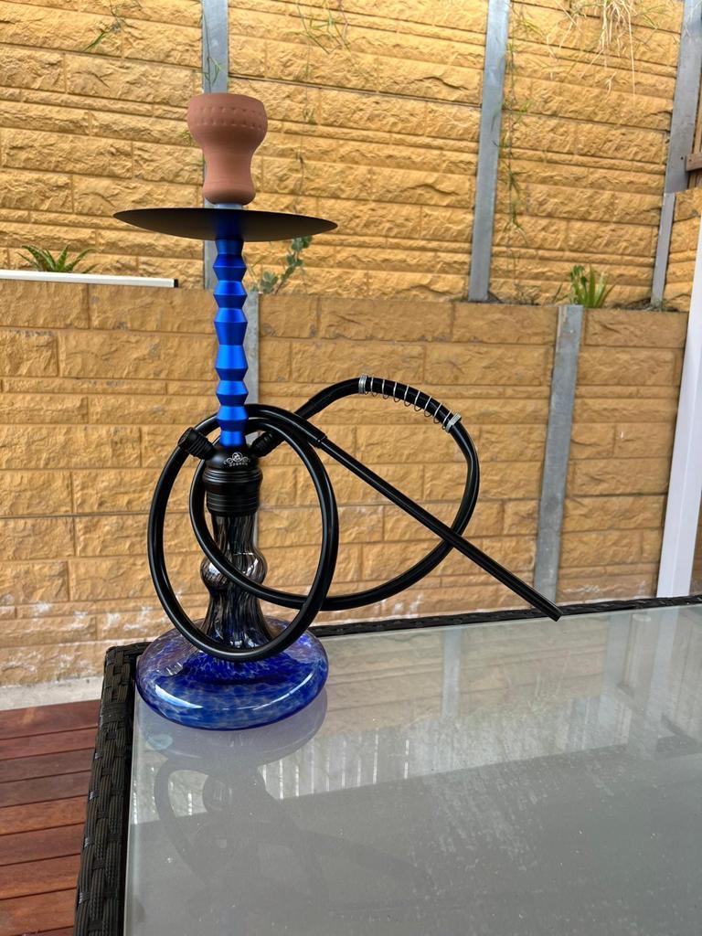 55cm Luxury Modern Glass Hookah - Hookah set (Colour: Dark Blue)